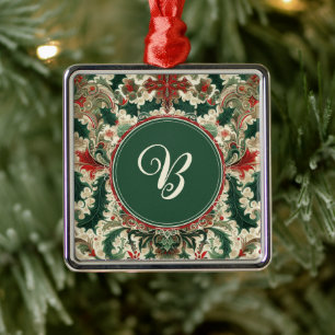Personalised Victorian/Classic/Vintage Christmas Metal Tree Decoration