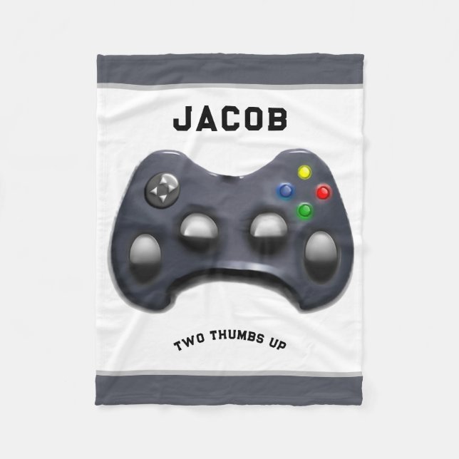 Personalised Video Gamer Fleece Blanket (Front)