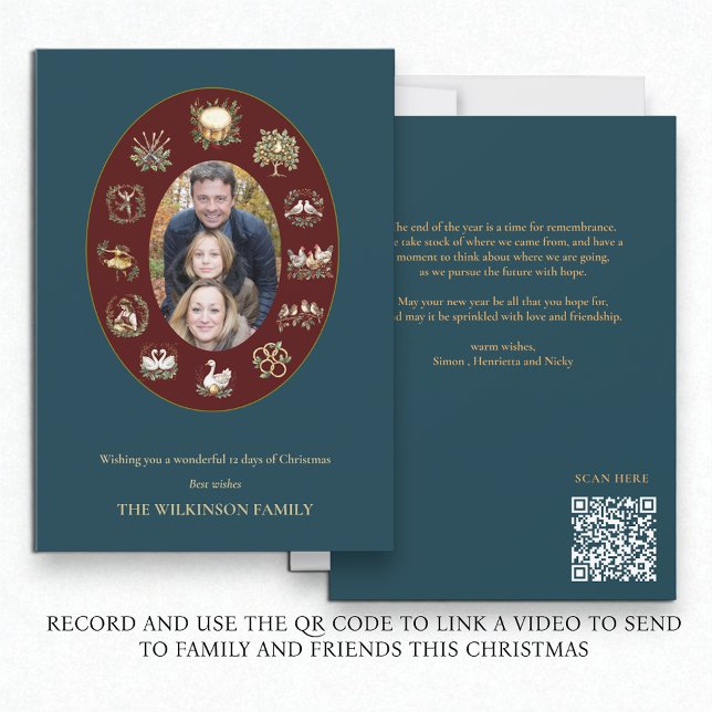 personalised video Twelve Days of Christmas photo  Invitation (Creator Uploaded)