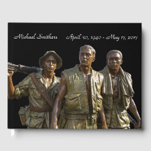 Personalised Vietnam Memorial Statue Guest Book