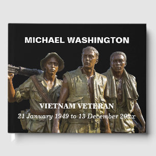 Personalised Vietnam Memorial Statue Guest Book