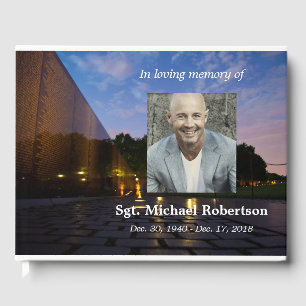 Personalised Vietnam Veteran  Memorial Guest Book