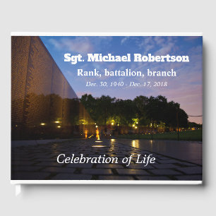 Personalised Vietnam Veteran  Memorial Guest Book