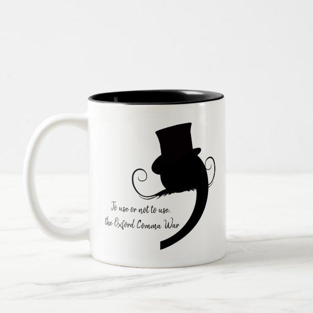 Personalised Villainous Comma Two-Tone Coffee Mug (Left)
