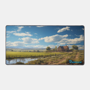 Personalised Vineyard Desk Mat