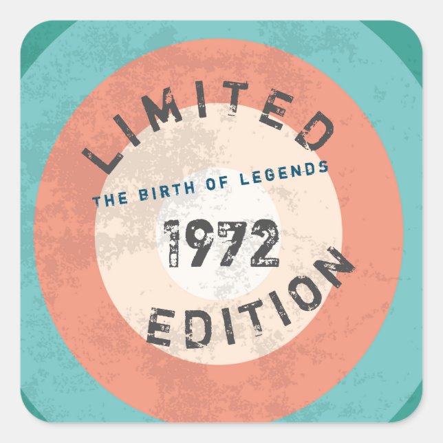 Personalised Vintage 19XX limited edition  Square Sticker (Front)