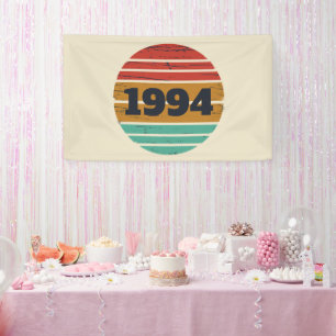 Personalised vintage 30th birthday gifts banner