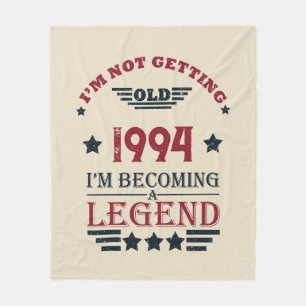 Personalised vintage 30th birthday gifts red fleece blanket