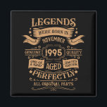 Personalised vintage 30th birthday whiskey themed magnet<br><div class="desc">You can add some originality to your wardrobe collection with this vintage classic birthday graphic design with awesome typography font lettering. It is a great gift idea for men, women, husbands, wives, girlfriends, and boyfriends who will love this one-of-a-kind artwork. It is the best amazing and fun holiday present for...</div>