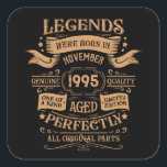 Personalised vintage 30th birthday whiskey themed square sticker<br><div class="desc">You can add some originality to your wardrobe collection with this vintage classic birthday graphic design with awesome typography font lettering. It is a great gift idea for men, women, husbands, wives, girlfriends, and boyfriends who will love this one-of-a-kind artwork. It is the best amazing and fun holiday present for...</div>