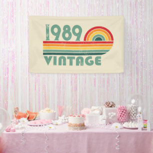 Personalised vintage 35th birthday gifts banner