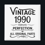 Personalised vintage 35th birthday gifts black magnet<br><div class="desc">You can add some originality with this limited edition, premium quality, and original, classy, retro, and vintage-looking birthday graphic design with a cool typography font. This is a great gift idea for men, women, husbands, wives, girlfriends, and boyfriends who will love this one-of-a-kind piece of art. Unique and funny holiday...</div>