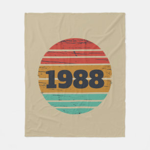 Personalised vintage 35th birthday gifts fleece blanket