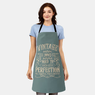 Personalised vintage 35th birthday party apron