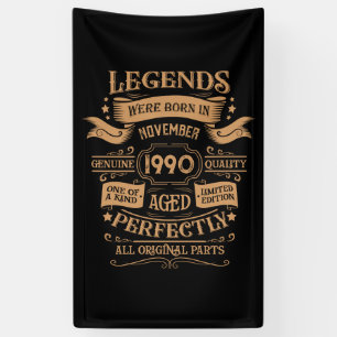 Personalised vintage 35th birthday party banner