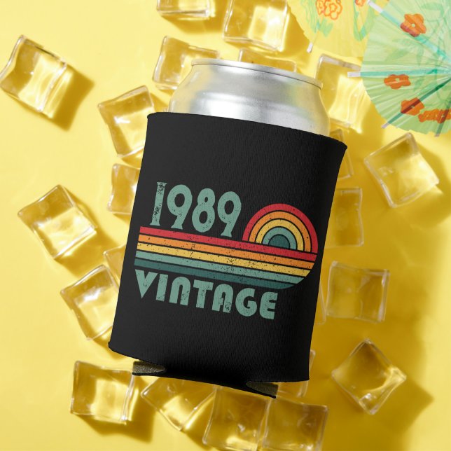 Personalised vintage 35th birthday party can cooler (In Situ Summer)