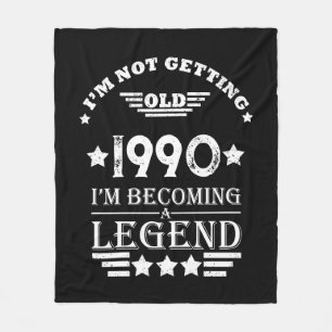 Personalised vintage 35th birthday party fleece blanket