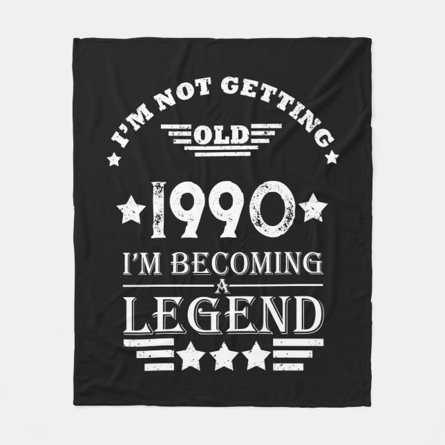 Personalised vintage 35th birthday party fleece blanket (Front)