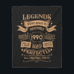 Personalised vintage 35th birthday party fleece blanket<br><div class="desc">Make your birthday special with this unique design. Add a touch of sophisticated elegance to your birthday celebration with our exquisite, one-of-a-kind designs. These graphics bring sophistication and originality to any product, creating a memorable and stylish gift. They are perfect for those who appreciate a touch of timeless glamour on...</div>