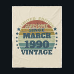Personalised vintage 35th birthday party fleece blanket<br><div class="desc">Add some originality to your wardrobe with this vintage retro sunset graphic design featuring awesome typography. It's a great gift for men,  women,  husbands,  wives,  girlfriends,  and boyfriends who will love this unique artwork. The perfect and most fun holiday present for your birthday celebration.</div>