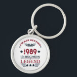 Personalised vintage 35th birthday party  key ring<br><div class="desc">Add some originality with this limited edition, premium-quality, classic, retro, and vintage-looking birthday graphic design featuring a cool typography font. It's a great gift idea for men, women, husbands, wives, girlfriends, and boyfriends who will love this one-of-a-kind piece of art. A unique and funny holiday gift for your birthday party....</div>