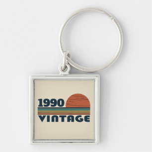 Personalised vintage 35th birthday party key ring