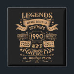 Personalised vintage 35th birthday party magnet<br><div class="desc">Make your birthday special with this unique design. Add a touch of sophisticated elegance to your birthday celebration with our exquisite, one-of-a-kind designs. These graphics bring sophistication and originality to any product, creating a memorable and stylish gift. They are perfect for those who appreciate a touch of timeless glamour on...</div>