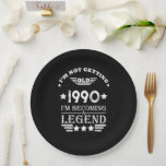 Personalised vintage 35th birthday party paper plate<br><div class="desc">Add some originality with this limited edition, premium-quality, classic, retro, and vintage-looking birthday graphic design featuring a cool typography font. It's a great gift idea for men, women, husbands, wives, girlfriends, and boyfriends who will love this one-of-a-kind piece of art. A unique and funny holiday gift for your birthday party....</div>