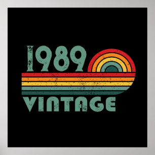 Personalised vintage 35th birthday party poster