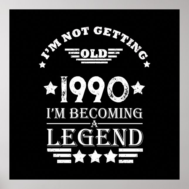 Personalised vintage 35th birthday party poster (Front)