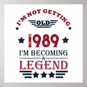Personalised vintage 35th birthday party poster