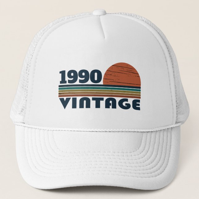 Personalised vintage 35th birthday party trucker hat (Front)