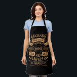 Personalised vintage 35th birthday whiskey themed apron<br><div class="desc">You can add some originality to your wardrobe collection with this vintage classic birthday graphic design with awesome typography font lettering. It is a great gift idea for men, women, husbands, wives, girlfriends, and boyfriends who will love this one-of-a-kind artwork. It is the best amazing and fun holiday present for...</div>