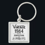 Personalised vintage 40th birthday gifts black key ring<br><div class="desc">You can add some originality with this limited edition, premium quality, and original, classy, retro, and vintage-looking birthday graphic design with a cool typography font. This is a great gift idea for men, women, husbands, wives, girlfriends, and boyfriends who will love this one-of-a-kind piece of art. Unique and funny holiday...</div>
