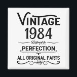 Personalised vintage 40th birthday gifts black magnet<br><div class="desc">You can add some originality with this limited edition, premium quality, and original, classy, retro, and vintage-looking birthday graphic design with a cool typography font. This is a great gift idea for men, women, husbands, wives, girlfriends, and boyfriends who will love this one-of-a-kind piece of art. Unique and funny holiday...</div>
