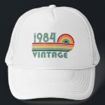 Personalised vintage 40th birthday gifts trucker hat<br><div class="desc">You can add some originality to your wardrobe collection with this vintage classic birthday graphic design with awesome typography font lettering; It is a great gift for men, women, husbands, wife, girlfriend, and boyfriend who will love this one-of-a-kind artwork. The best and most fun holiday present for your happy birthday...</div>