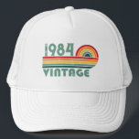 Personalised vintage 40th birthday gifts trucker hat<br><div class="desc">You can add some originality to your wardrobe collection with this vintage classic birthday graphic design with awesome typography font lettering; It is a great gift for men, women, husbands, wife, girlfriend, and boyfriend who will love this one-of-a-kind artwork. The best and most fun holiday present for your happy birthday...</div>