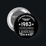 Personalised vintage 40th birthday gifts white 6 cm round badge<br><div class="desc">You can add some originality with this limited edition, premium quality, and original, classy, retro, and vintage-looking birthday graphic design with a cool typography font. This is a great gift idea for men, women, husbands, wives, girlfriends, and boyfriends who will love this one-of-a-kind piece of art. Unique and funny holiday...</div>