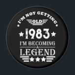 Personalised vintage 40th birthday gifts white magnet<br><div class="desc">You can add some originality with this limited edition, premium quality, and original, classy, retro, and vintage-looking birthday graphic design with a cool typography font. This is a great gift idea for men, women, husbands, wives, girlfriends, and boyfriends who will love this one-of-a-kind piece of art. Unique and funny holiday...</div>