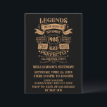 Personalised vintage 40th birthday whiskey themed invitation<br><div class="desc">You can add some originality to your wardrobe collection with this vintage classic birthday graphic design with awesome typography font lettering. It is a great gift idea for men, women, husbands, wives, girlfriends, and boyfriends who will love this one-of-a-kind artwork. It is the best amazing and fun holiday present for...</div>