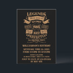 Personalised vintage 40th birthday whiskey themed invitation<br><div class="desc">You can add some originality to your wardrobe collection with this vintage classic birthday graphic design with awesome typography font lettering. It is a great gift idea for men, women, husbands, wives, girlfriends, and boyfriends who will love this one-of-a-kind artwork. It is the best amazing and fun holiday present for...</div>