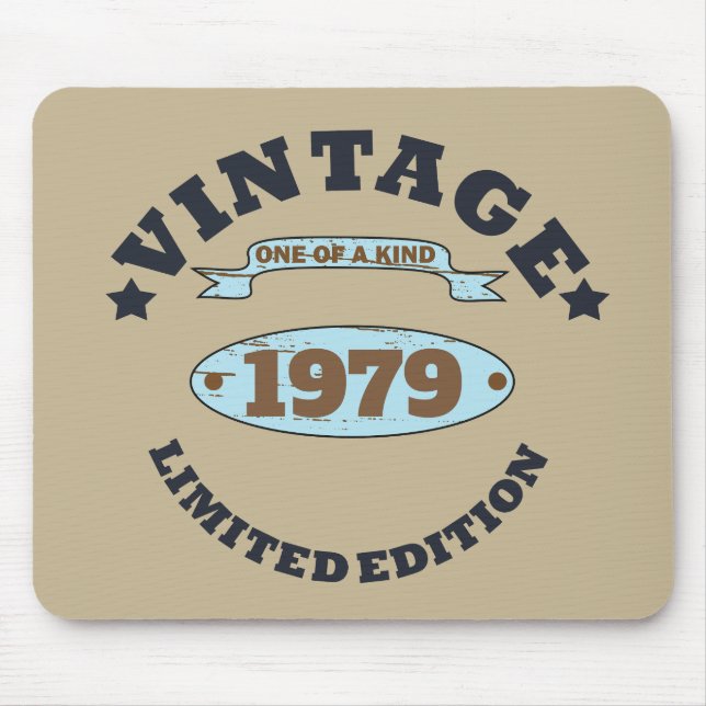 Personalised vintage 45th birthday gift mouse mat (Front)