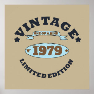 Personalised vintage 45th birthday gift poster