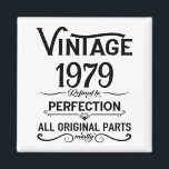 Personalised vintage 45th birthday gifts black magnet<br><div class="desc">You can add some originality with this limited edition, premium quality, and original, classy, retro, and vintage-looking birthday graphic design with a cool typography font. This is a great gift idea for men, women, husbands, wives, girlfriends, and boyfriends who will love this one-of-a-kind piece of art. Unique and funny holiday...</div>
