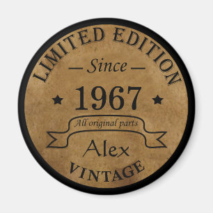 Personalised vintage 45th birthday gifts magnet