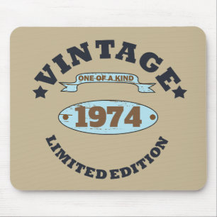 Personalised vintage 50th birthday gift mouse mat
