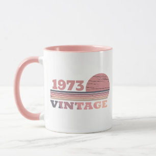 Personalised vintage 50th birthday gift mug