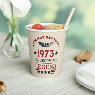 Personalised vintage 50th birthday gifts paper cups