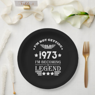 Personalised vintage 50th birthday gifts paper plate
