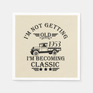 personalised vintage 50th birthday party napkin